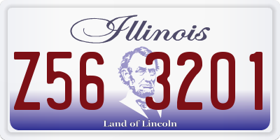 IL license plate Z563201