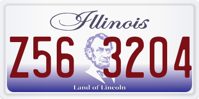 IL license plate Z563204