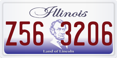 IL license plate Z563206