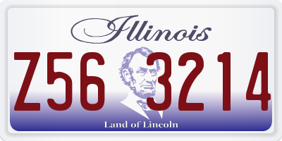IL license plate Z563214