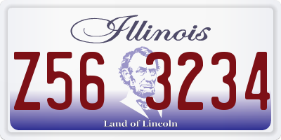 IL license plate Z563234