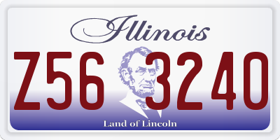 IL license plate Z563240