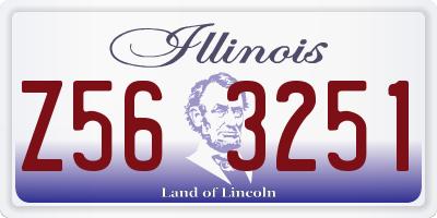 IL license plate Z563251