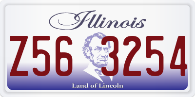 IL license plate Z563254
