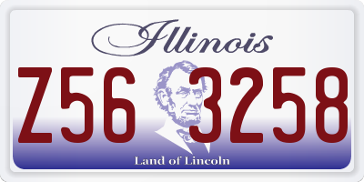 IL license plate Z563258