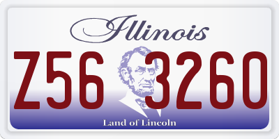 IL license plate Z563260