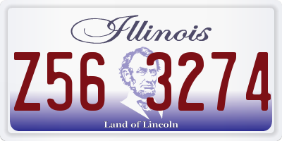 IL license plate Z563274