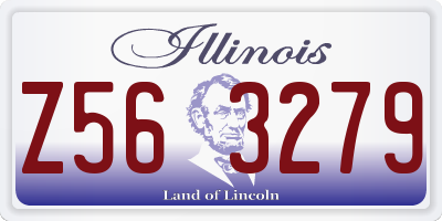 IL license plate Z563279