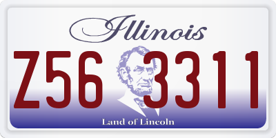 IL license plate Z563311