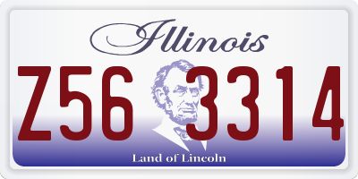 IL license plate Z563314