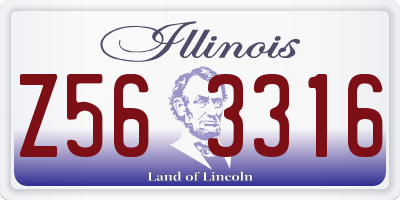IL license plate Z563316