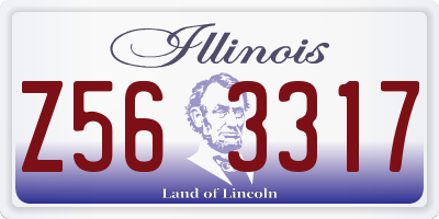 IL license plate Z563317