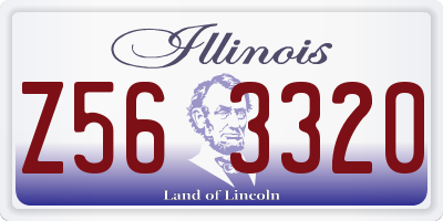 IL license plate Z563320