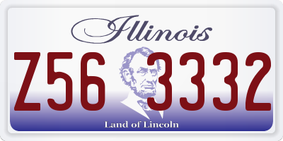 IL license plate Z563332