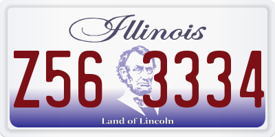 IL license plate Z563334