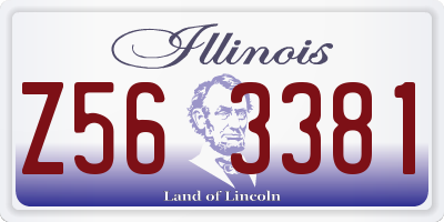 IL license plate Z563381