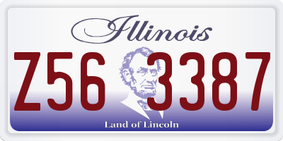 IL license plate Z563387