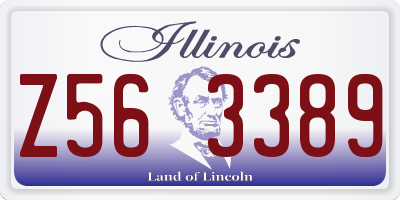IL license plate Z563389