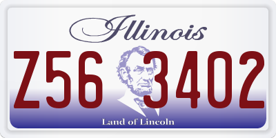 IL license plate Z563402