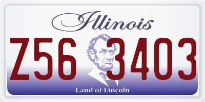 IL license plate Z563403