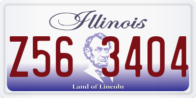 IL license plate Z563404