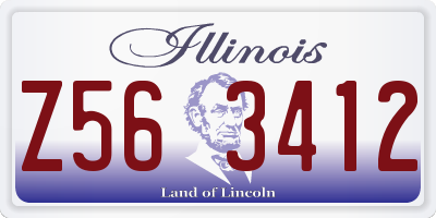 IL license plate Z563412