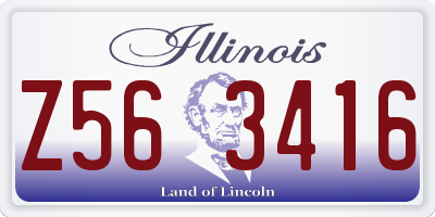 IL license plate Z563416