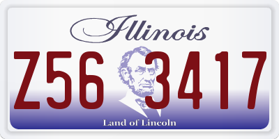 IL license plate Z563417