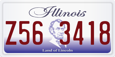 IL license plate Z563418