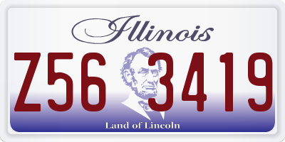 IL license plate Z563419