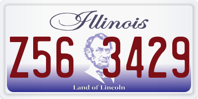IL license plate Z563429