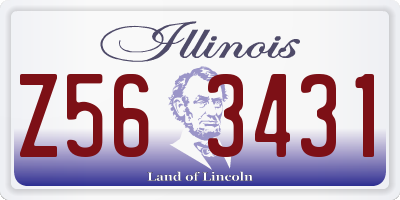 IL license plate Z563431