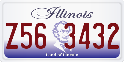 IL license plate Z563432