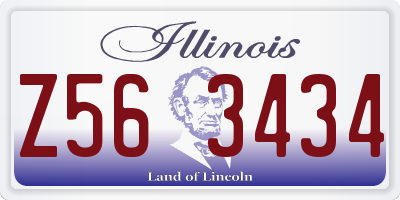 IL license plate Z563434