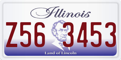 IL license plate Z563453