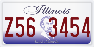 IL license plate Z563454