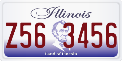 IL license plate Z563456