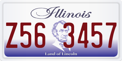 IL license plate Z563457