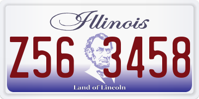 IL license plate Z563458