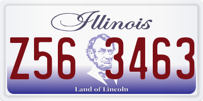 IL license plate Z563463