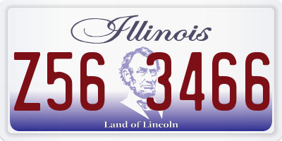 IL license plate Z563466