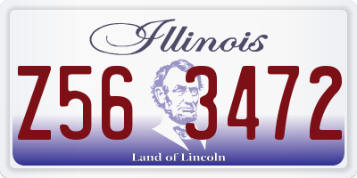 IL license plate Z563472