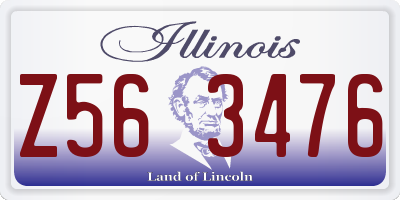 IL license plate Z563476