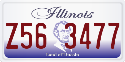 IL license plate Z563477