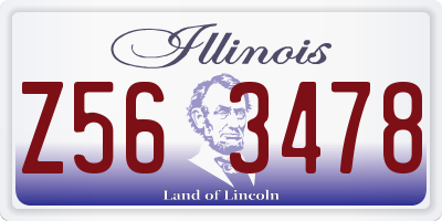 IL license plate Z563478