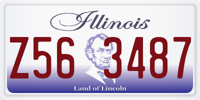 IL license plate Z563487