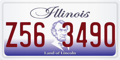 IL license plate Z563490