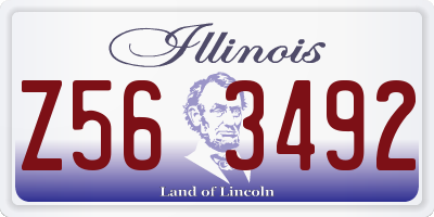 IL license plate Z563492