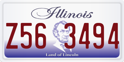 IL license plate Z563494