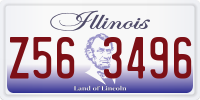 IL license plate Z563496